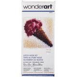 Wonderart Ice Cream Latch Hook Kit, 12 X 12