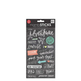 me & my BIG ideas mambiChips Chipboard Stickers Scrapbooking Supplies Tourist Theme Black, White & MultiColor Great for