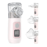Smart Digital Display Portable Nebulizer for Adults and Kids, Portable Nebulizer with Tube, Mouthpiece and Mask - Rechargeable N