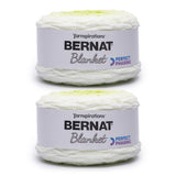 Bernat Blanket Perfect Phasing - 2 Pack of 220 Yards/10.5 oz Citron 100% Polyester Yarn