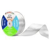 Mandala Crafts Silver Satin Ribbon for Crafts - 50 Yds 1.5 Inch Silver Ribbons for Gift Wrapping - Fabric Ribbons for Flower Bou