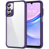 HOOMIL Case for Samsung Galaxy A15, Non-Yellowing, Drop Protection, Anti-Scratch Transparent Hard Back Phone Cover - Purple