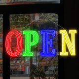 Led Open Signs for Business 30x10in Big Open Sign Led w/Remote Control Window Wall Door Store Bar Coffee Salon,ON/OFF Switch Mul