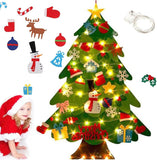 Montessori Christmas Tree Felt with Lights, Felt Christmas Tree for Toddlers