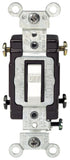 Leviton CS2202W 20Amp, 120/277Volt, Toggle DoublePole AC Quiet Switch, Commercial Grade, White