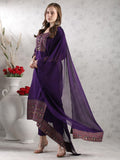 Gosriki Women'S Rayon Blend Straight Printed Kurta With Pant & Dupatta (Alamelu Begani-Vks01-Gs_M_Begani_Medium),Begani,,B0DJWF3V7B