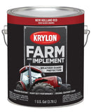 Krylon Farm & Implement Brush On-Paint, High Gloss, New Holland Red, 1 Gallon