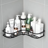 Homeor Multipurpose Self Adhesive Corner Shelf for Bathroom/Kitchen Wall Mounted Rack Shelf Shower Caddy with Magic Sticker Bath