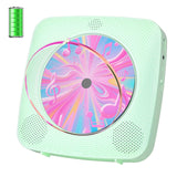 CD Player Portable Bluetooth Rechargeable: CD Players for Home with 1800mAh Kegaudio Desktop Wall CD Player with Speakers with D