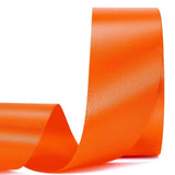 Orange Satin Ribbon 1 1/2 Inch,25 Yards Orange Solid Fabric Ribbons for Gift Wrapping Floral Bouquets Wedding Party Decoration