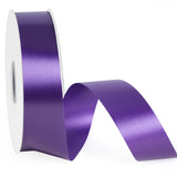 LaRibbons Purple Stiff Floral Satin Ribbon 1.5 Inch x 100 Yards, Polypropylene Ribbon for Graduation Lei, Homecoming Decor, Gift