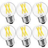 6 PACK G16.5 LED Bulbs 60W, 6W Dimmable G16.5 Globe E26 LED Light Bulb, E26 LED Bulbs 60 Watt Equivalent, Neutral White 4000K Sm