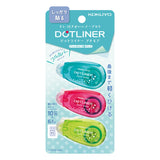 KOKUYO Tape Glue Dotliner, Double Sided Tape Roller for Crafts, Glue Tape Runner, 6mm Wide Adhesive Tape for Scrapbooking, 26 fe