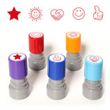 Teacher Stamps Self-Inking - 5-Color Pack for Classroom, Motivating Students, Grading & Behavior Rewards, Elementary Teacher Sup