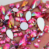 1000Pcs Gems Jewels for Crafting, Flat Back Acrylic AB Rhinestones Gemstone, DIY Craft for Pirate Halloween Party, Clothes Shoes