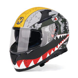 HAX Full Face Motorcycle DOT Approved Helmet with Dual Rear Wing and Pinlock Ready - Lightweight and Durable Motorbike Street Bi
