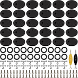 SIXPOINTS 30 Pieces Black Round Display Stand Base,20 T Hook +20 O-Rings Waistband +50 Screws+2 Spanner, Body Repair Part Set Fo