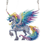 Colorful Horse Diamond Painting Hanging Kit - DIY Acrylic Pendant Ornament with 5D Special Shaped Rhinestones, Animal Diamond Ar