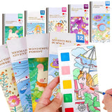 IncyWincy Colouring Books with Paint Brush (Pack of 20) Travel Activity Kit for Kids | Unisex Return Gifts for Boys & Girls |