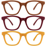 AIMISUV Reading Glasses for Women Men - Blue Light Blocking Magnifying Readers,Oprah Square Anti-Glare Computer Eyeglasses(Pure