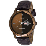 Louis Devin Leather Bw030-Brwn Brown Leather Strap Analogue Wrist Watch For Men'S