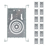 ASD New Construction Mounting Plate with Round Holes - 3/4/6 Inch Adjustable LED Recessed Lighting Housing with Extendable Hange