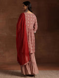 Libas Women'S Pure Cotton Kurta Set (366390R Red L