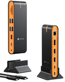 NOVOO Laptop Docking Station Dual Monitor, 15 in 1 Triple Display, 8K@30Hz DP, Dual 4K@60Hz HDMI, 10Gbps USB-A/C, SD/TF, 1Gbps E
