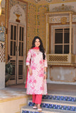 Gosriki Women'S Cotton Blend Printed Straight Kurta With Pant & Dupatta (Bhool Pink-Gs_Xxl_Pink_Xx-Large),Pink,2,B0D181DCKX