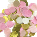 ALLYDREW Round Tissue Paper Confetti 1 Circle Confetti (Pink & Gold Mix)