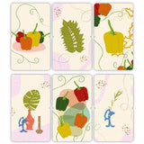 woopme Set of 6 Abstract Vase Leaf with Capsicum Magnetic Bookmark for Book Lovers Readers Students Gift Magnetic Page Clips Fol