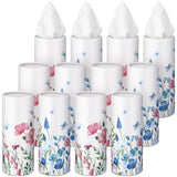 Fourluoo 12 Pack Car Tissue Cylinder Holder Bulk with 3 Ply Facial Tissues, Round Napkin Holders for Car Cup Holder Cylinder Tra