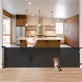 85 Inch Extra Wide Retractable Baby Gate Indoor Extra Long Baby Gate Outdoor Extra Large Dog Gate Child Gates for Wide Openings
