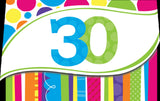 Creative Converting Bright and Bold 30th Birthday Invitations8 pcs, Multicolor