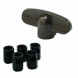 Prime-Line H 3893 Universal, Satin Bronze, Tee-Crank Casement Window Handle (2 Pack)