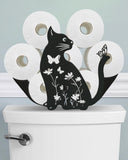 Wigag Cat Toilet Paper Holder Stand for Extra 8 Rolls, Funny Decorative Free Standing Toilet Paper Storage, Farmhouse Bathroom A