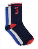 U.S. Polo Assn.. Kids U.S. Polo Assn.. Kids MidCalf Length Ks003 Cotton Stretch Socks Pack Of 3(Ks003P3_Skydiver/White/Dress
