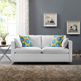 CasaFoyer Activate | Versatile & Stylish Sofa | Cozy Seating | Soft Polyester Upholstery | Compact Box Delivery | Easy Setup | Rounded Cushion Corners | Accent Pillows | Wood Legs | 1102 lbs Weight Capacity
