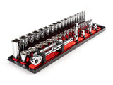 TEKTON 3/8 Inch Drive 6Point Socket and Ratchet Set with Rails, 44Piece (624 mm) | SKT13201