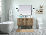 Elegant Decor Indoor Modern Under Sink Bathroom Fixtures Storage Organizer Cabinet 48 Inch Single Bathroom Vanity - Natural Oak
