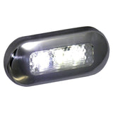 T-H Marine Premium Stainless Steel LED Oblong Courtesy Lights - Waterproof & Compact, Perfect for Boat, RV, and Outdoor Use, RGB