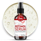 Eva Naturals Retinol Serum for Face - Anti Aging Night Serum with Hyaluronic Acid, Vitamin E, Witch Hazel, Aloe - Wrinkle Moistu