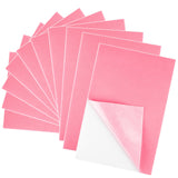 BOUBONI 10PCS Pink Self Adhesive Felt Fabric Sheets Sticky Felt Sheets for Craft Supplies Art Home Making(8.3 x 11.8/20 x 30cm)