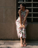 Anni Designer Women'S Rayon Blend Straight Block Printed Kurta With Pant (Gulbagh Multi_Xxl_White_Xx-Large),White,2XL,,,