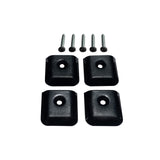 F.S.P 4 Pack RV Camper Trailer Aluminum Extrusion Black Flat End Cap for Vinyl Trim Molding 1 with Screws (Black)