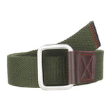 Usl Cotton D Ring Buckle Belt For Men, Gifting Solution, Nylon Strap, Light Weight (Free Size, Green)