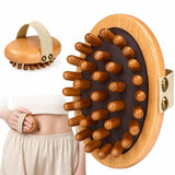 Falong Wood Therapy Massage Comb, Wooden Body Massage Tool With Hand Strap, Body Sculpting Massage Comb, Wooden Massage Roller F