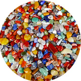 500 pcs Natural Chip Stone Beads, Multicolor 5-8 mm Irregular Gemstones Healing Crystal Loose Bead for Jewelry Making Bracelet C