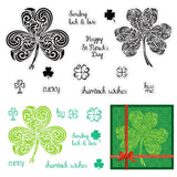 CRASPIRE St. Patricks Day Clear Stamps Leaf Clover Clear Stamps Scrapbooking for Card Making DIY Thanksgiving Card Photo Album