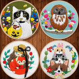 Enakshi Patterned Cross Stitch Starter Kit Embroidery Cloth Fabric Tools 15Cm Owl Crafts | Needlecrafts & Yarn | Embroidery & Cr